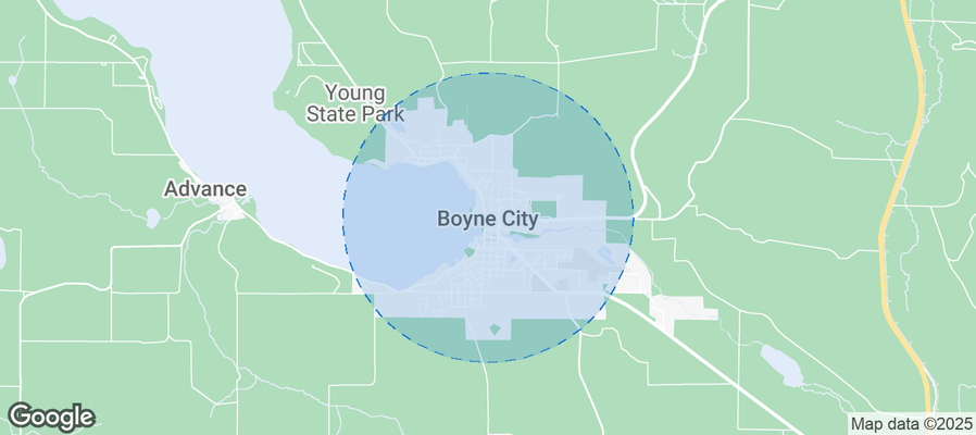 Map of Airbnb listings in Boyne City