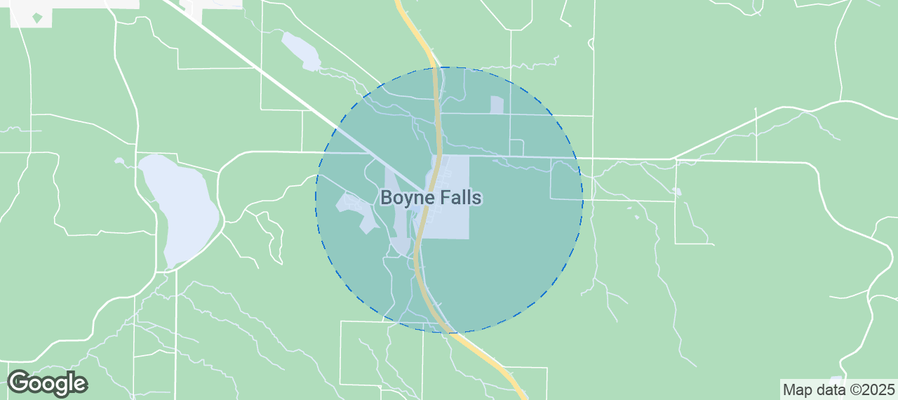 Map of Airbnb listings in Boyne Valley Township