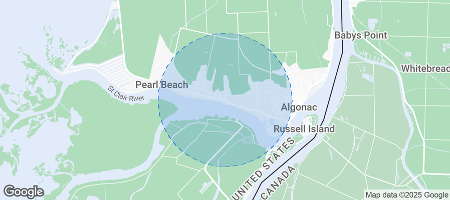Map of Airbnb listings in Clay Township
