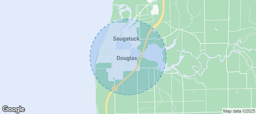 Map of Airbnb listings in Douglas