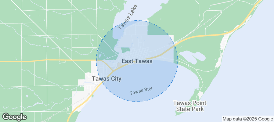 Map of Airbnb listings in East Tawas