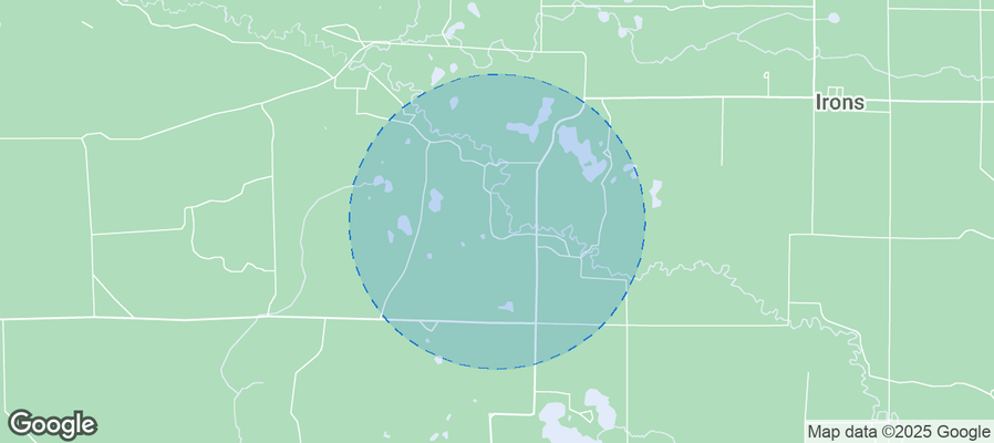 Map of Airbnb listings in Elk Township