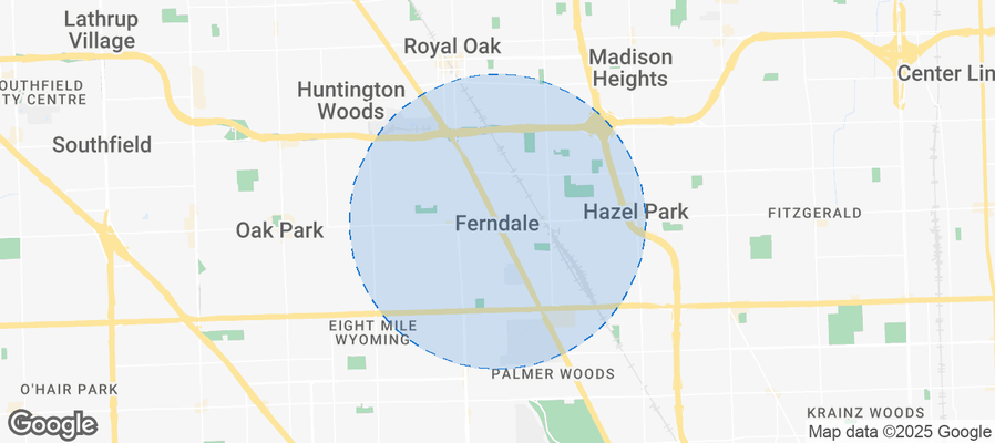Map of Airbnb listings in Ferndale