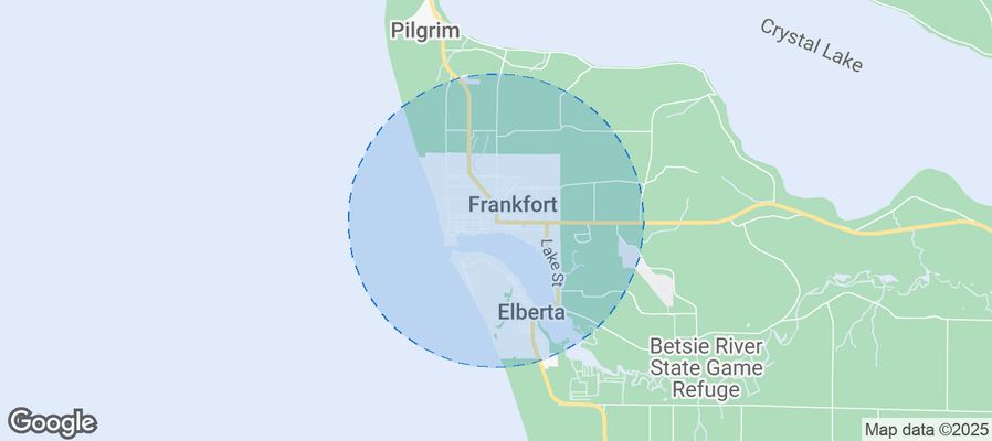 Map of Airbnb listings in Frankfort