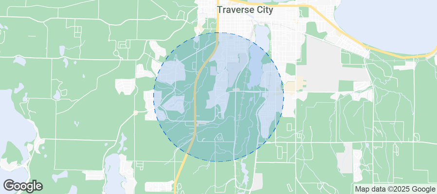 Map of Airbnb listings in Garfield Township