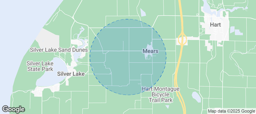 Map of Airbnb listings in Golden Township