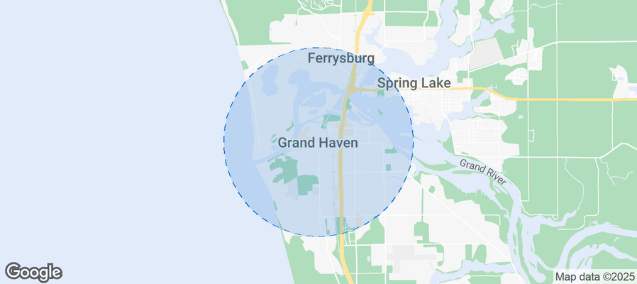 Map of Airbnb listings in Grand Haven