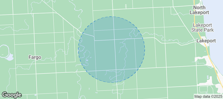 Map of Airbnb listings in Grant Township