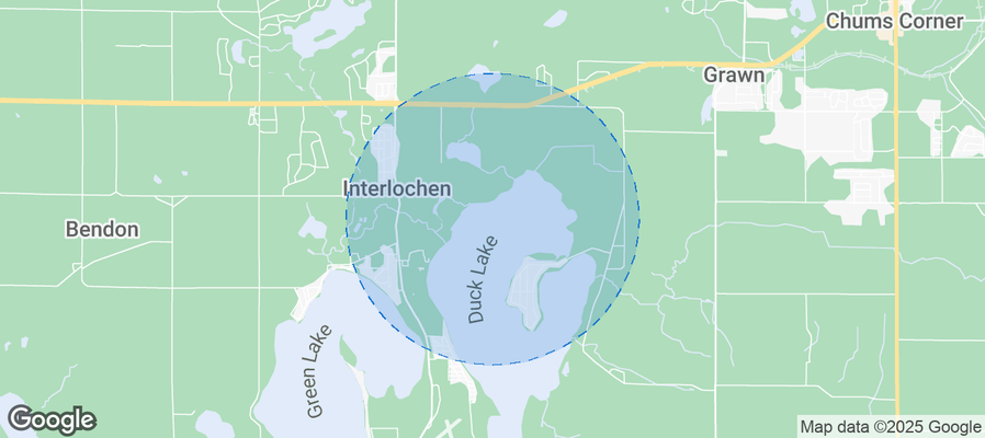 Map of Airbnb listings in Green Lake Township