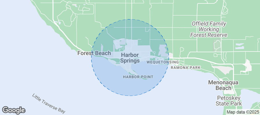 Map of Airbnb listings in Harbor Springs