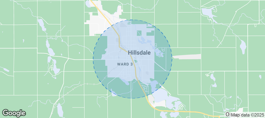 Map of Airbnb listings in Hillsdale