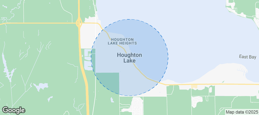 Map of Airbnb listings in Houghton Lake