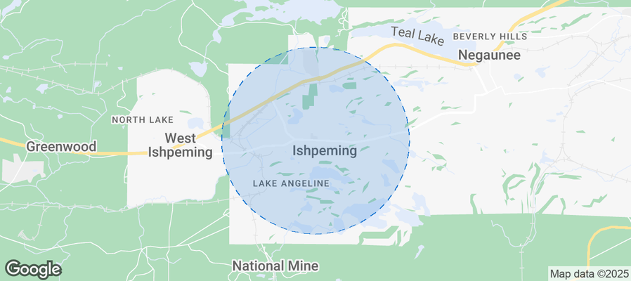 Map of Airbnb listings in Ishpeming
