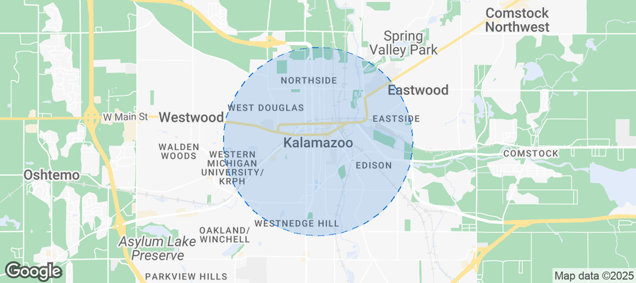 Map of Airbnb listings in Kalamazoo