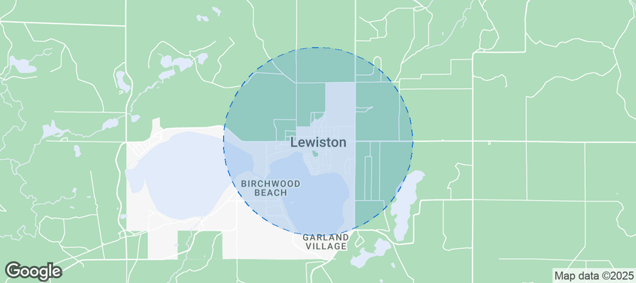 Map of Airbnb listings in Lewiston