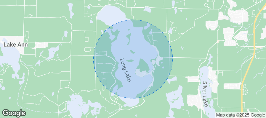 Map of Airbnb listings in Long Lake Township