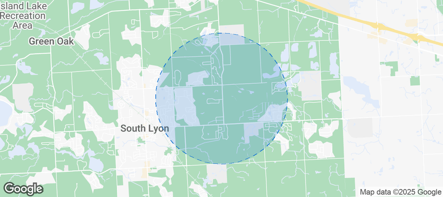 Map of Airbnb listings in Lyon Township