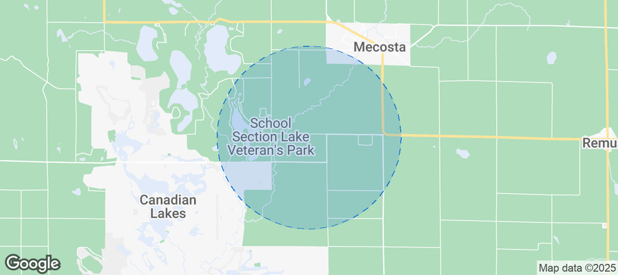 Map of Airbnb listings in Morton Township