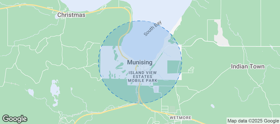 Map of Airbnb listings in Munising