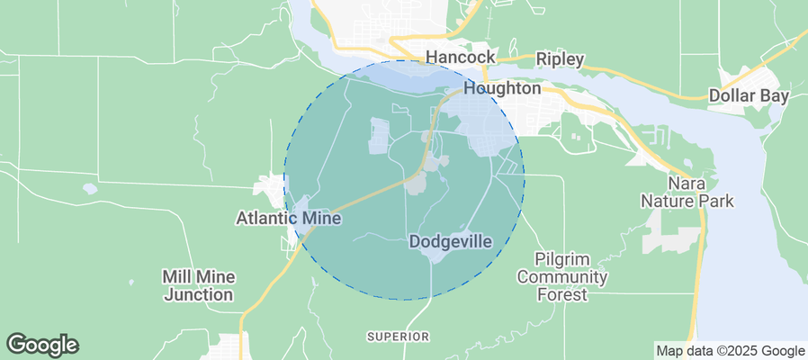 Map of Airbnb listings in Portage Township