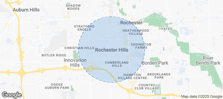 Map of Airbnb listings in Rochester Hills