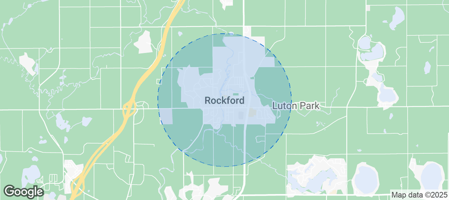 Map of Airbnb listings in Rockford