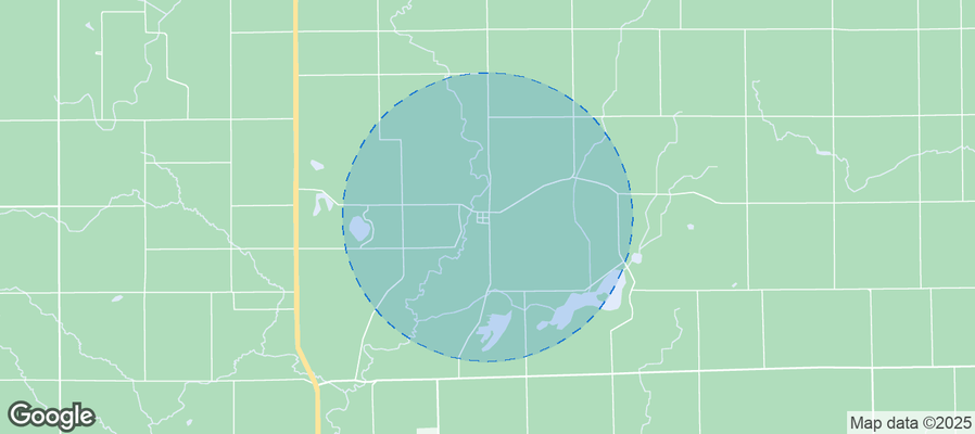Map of Airbnb listings in Rollin Township