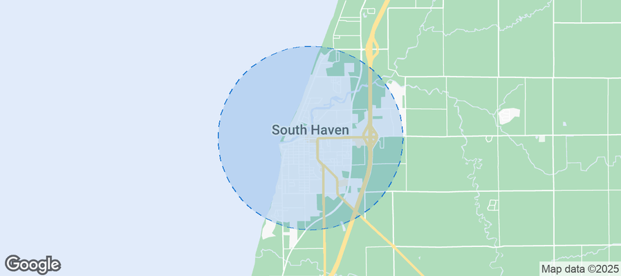 Map of Airbnb listings in South Haven