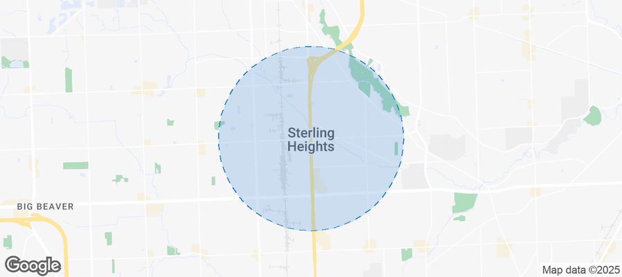 Map of Airbnb listings in Sterling Heights