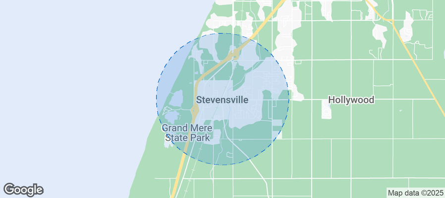 Map of Airbnb listings in Stevensville