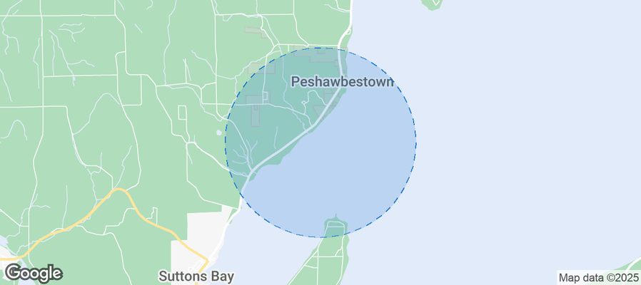 Map of Airbnb listings in Suttons Bay Township