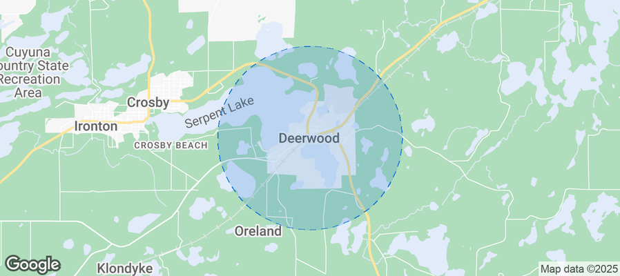 Map of Airbnb listings in Deerwood
