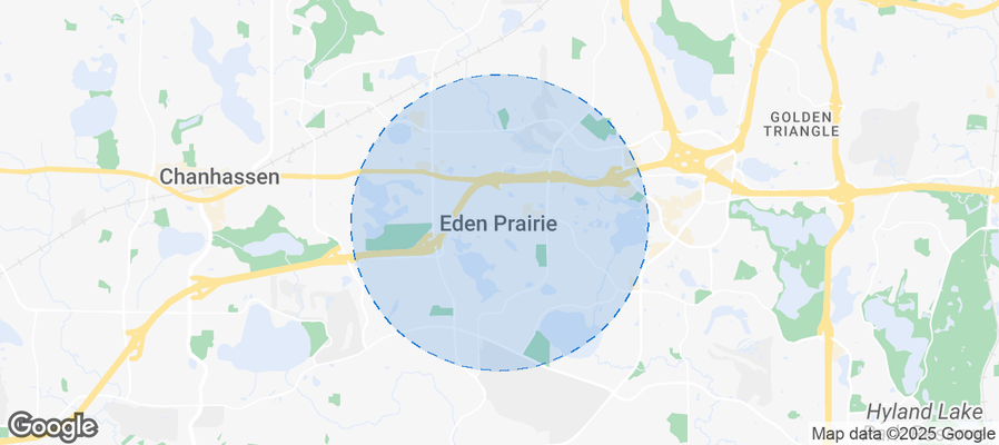 Map of Airbnb listings in Eden Prairie