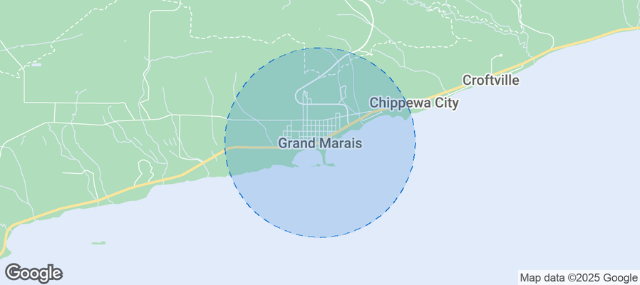 Map of Airbnb listings in Grand Marais