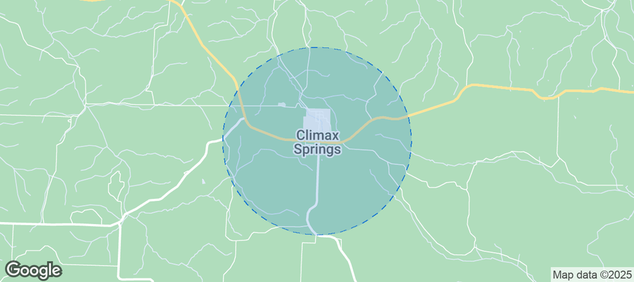 Map of Airbnb listings in Climax Springs