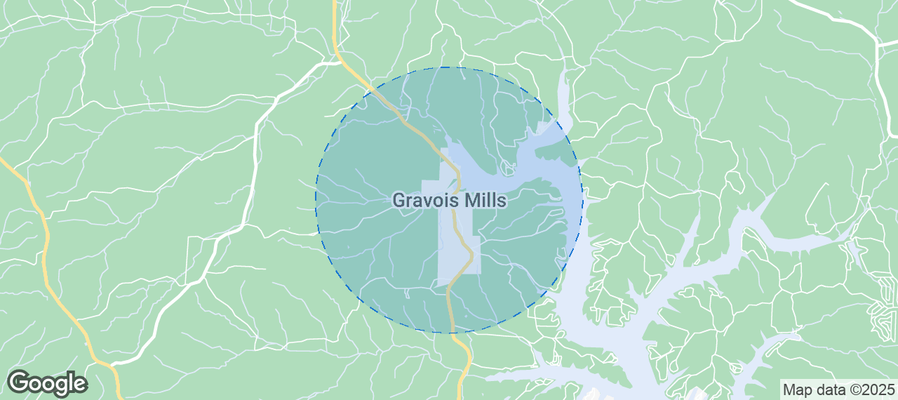 Map of Airbnb listings in Gravois Mills