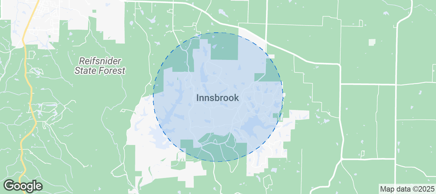 Map of Airbnb listings in Innsbrook