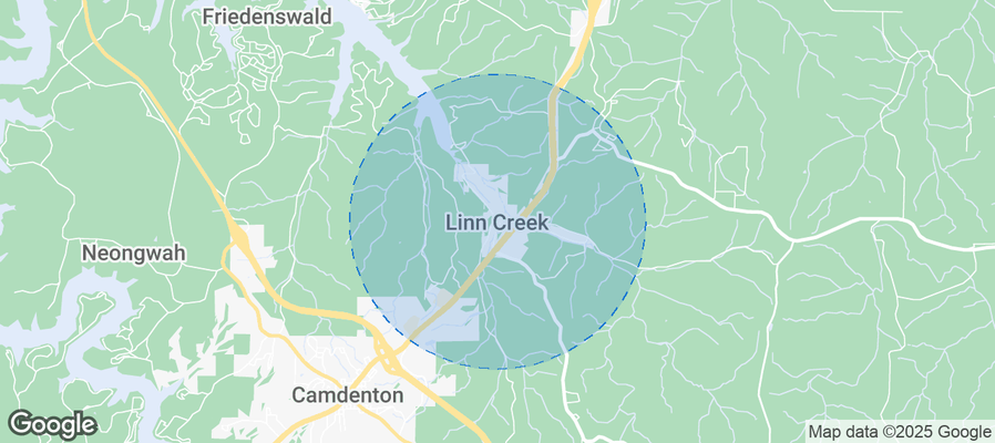 Map of Airbnb listings in Linn Creek