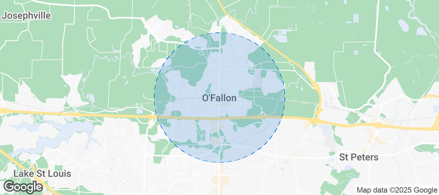 Map of Airbnb listings in O’Fallon