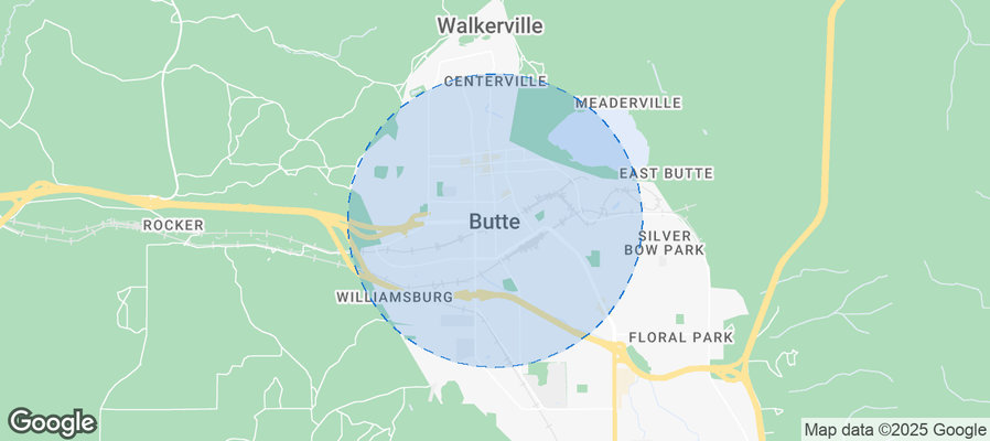 Map of Airbnb listings in Butte