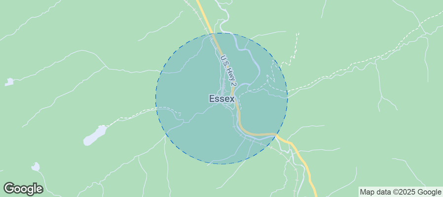 Map of Airbnb listings in Essex