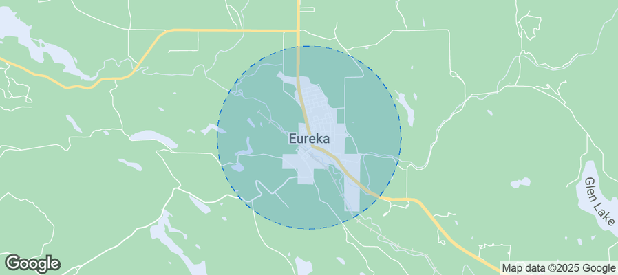 Map of Airbnb listings in Eureka