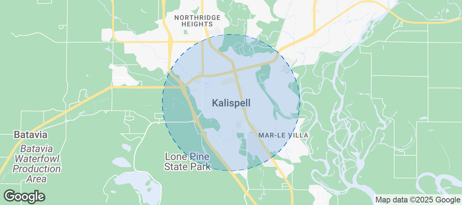 Map of Airbnb listings in Kalispell
