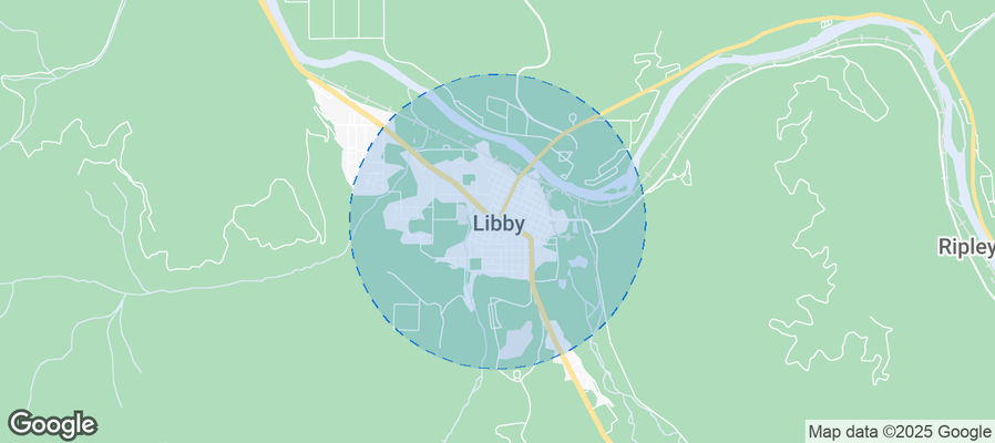 Map of Airbnb listings in Libby