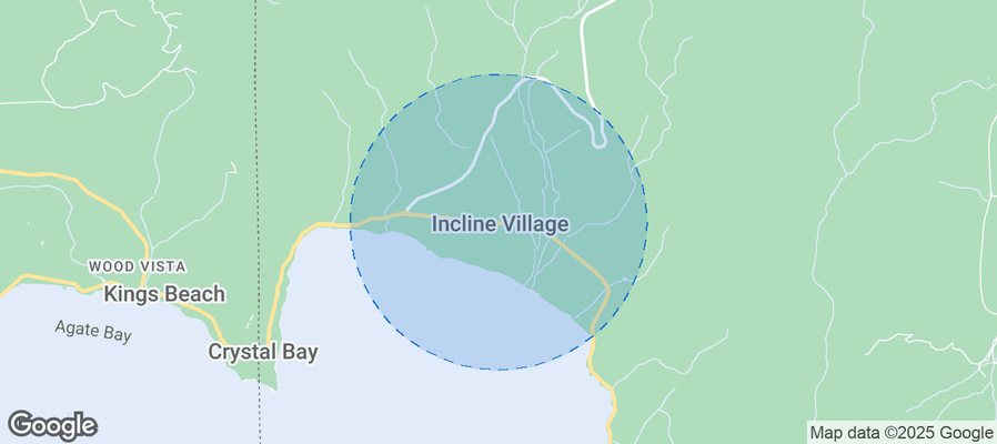 Map of Airbnb listings in Incline Village