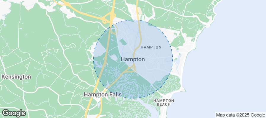 Map of Airbnb listings in Hampton