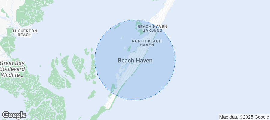 Map of Airbnb listings in Beach Haven