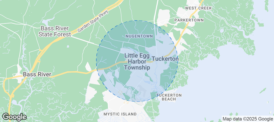 Map of Airbnb listings in Little Egg Harbor Township