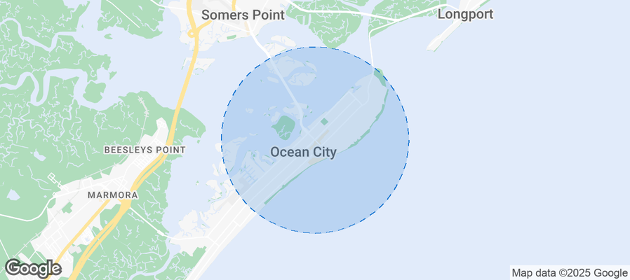 Map of Airbnb listings in Ocean City