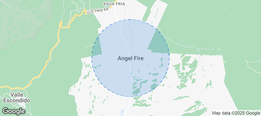 Map of Airbnb listings in Angel Fire